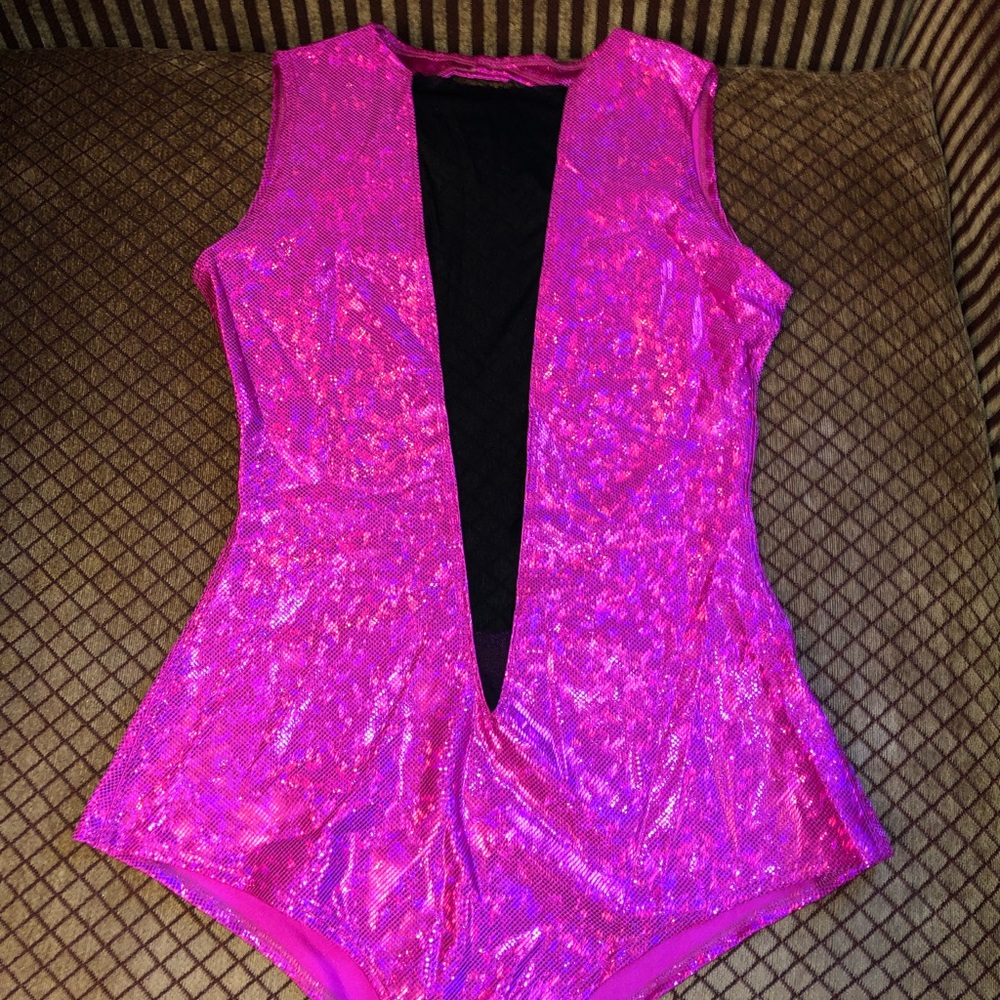 SOLD Holographic raving festival bodysuit